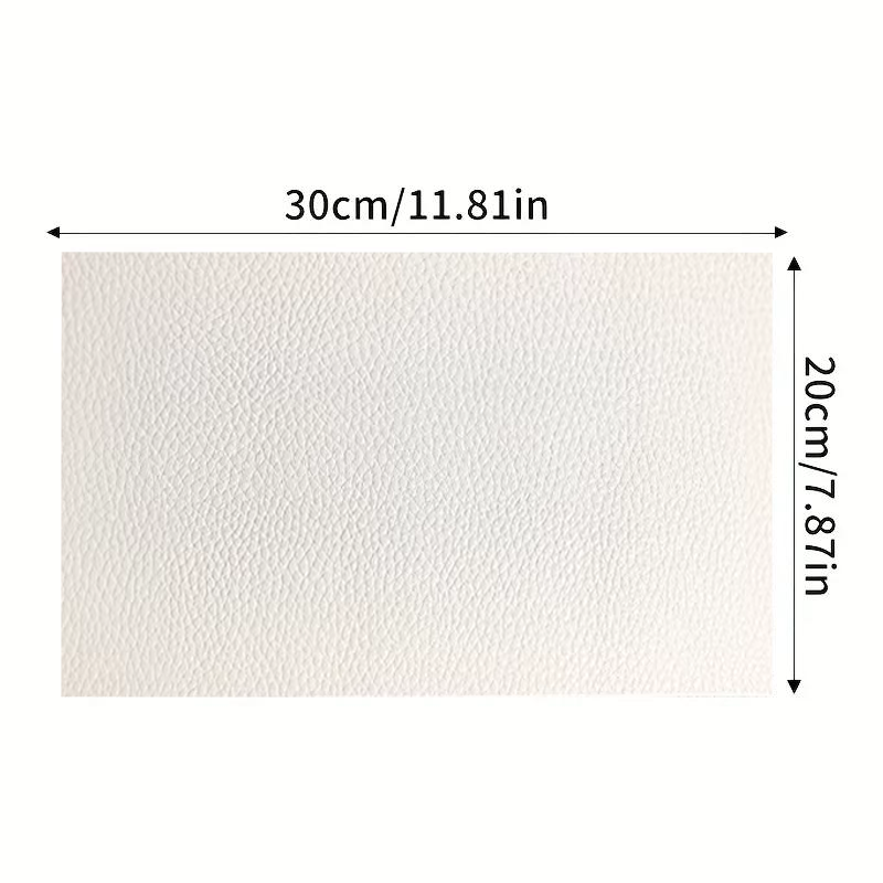 Латка зі штучної шкіри самоклеюча 20х30 см Кремово-білий - фото 10
