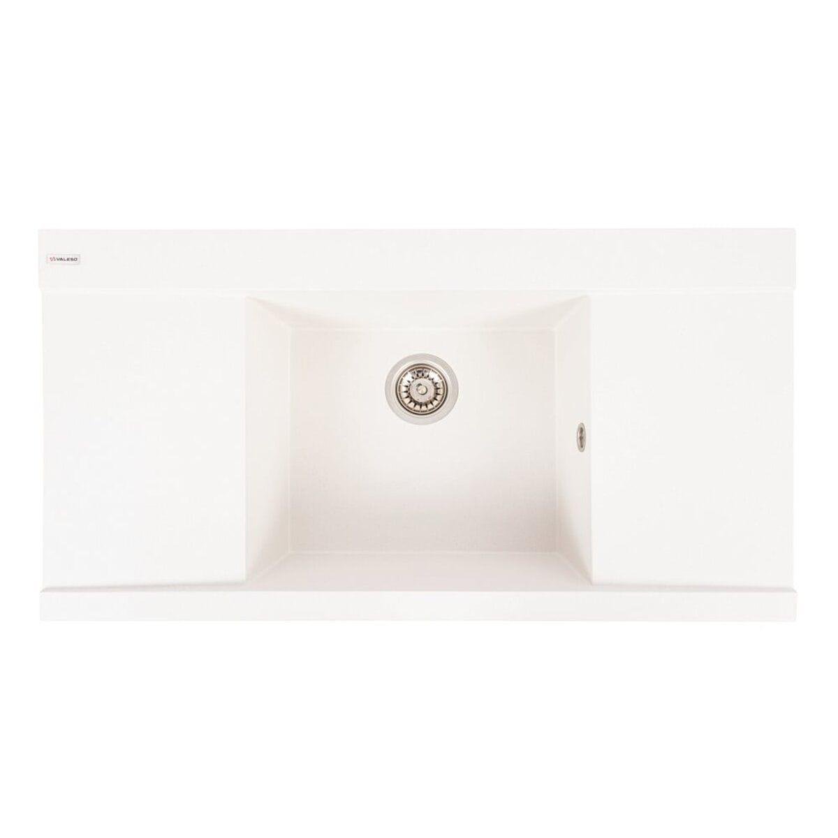 Мойка гранитная Valeso Atlas 960х510 врезная прямоугольная Белоснежный матовый (PLTM-SP000047837)