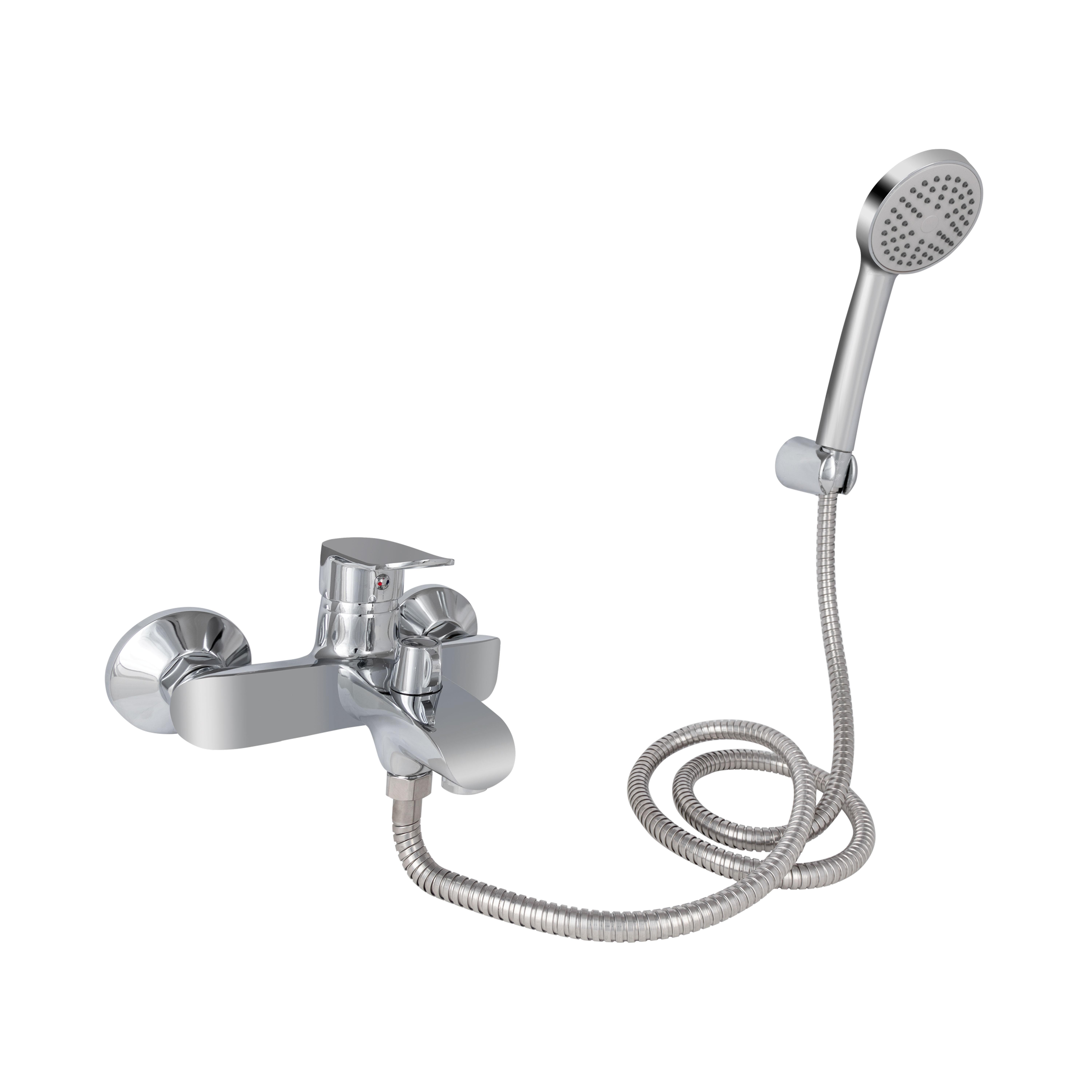 Змішувач для ванни Lidz Wieza 006 з душовим гарнітуром k35 Chrome (LDWIE006CRM45410)