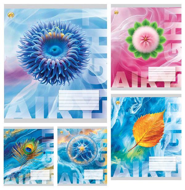 Зошити учнівські Тетрада Макро 60 аркушів клітинка 10 шт. в упаковці