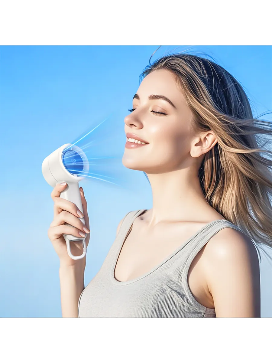 Вентилятор портативний Hoco HX63 5 швидкостей з дисплеєм з акумулятором 2000 мАг (786628) - фото 7 Вентилятор портативний Hoco HX63 5 швидкостей з дисплеєм з акумулятором 2000 мАг (786628) - фото 7