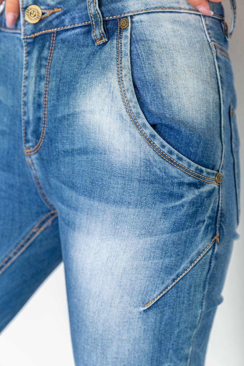 Джинси жіночі з потертостями Ager 244RS07 р. 25 Синій (65f2d3f7a4b9607aef04ec58) - фото 5