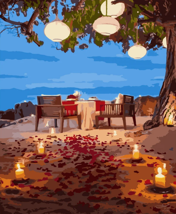 Картина по номерам Strateg Романтический ужин 40x50 см (SY6571)