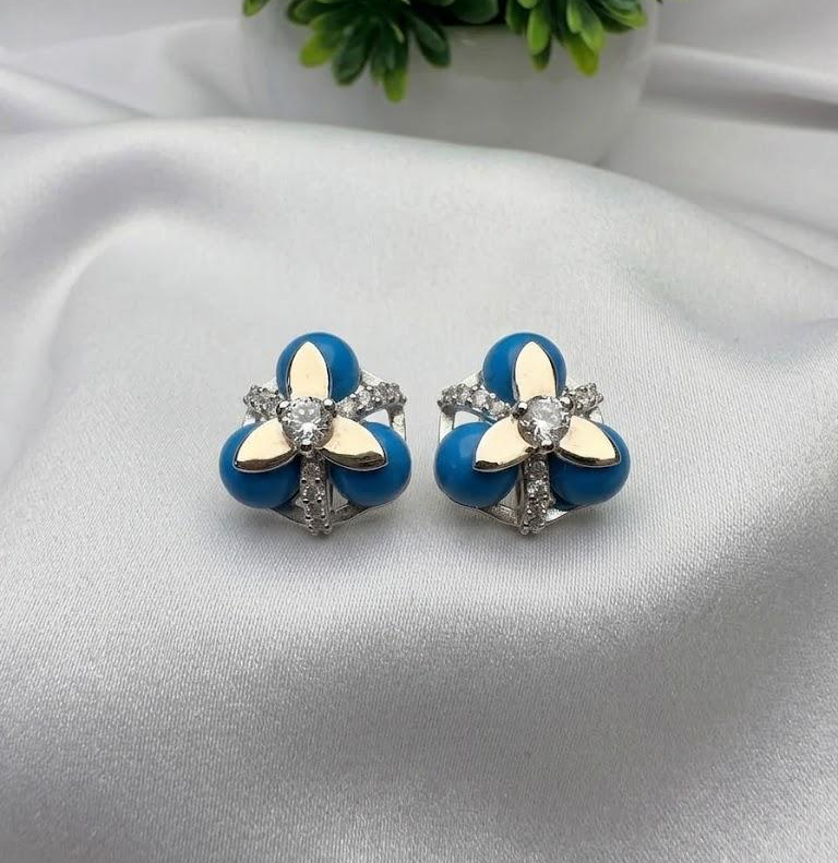 Серьги Азура серебро 925 с золотыми вставками и бирюзой (2971038665) Серьги Азура серебро 925 с золотыми вставками и бирюзой (2971038665)