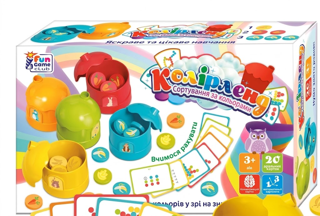Игра детская обучающая 4FUN Game Club Цветленд 20 карт 5 боксов-домиков от 3 лет Разноцветный (VL-337-V-155)