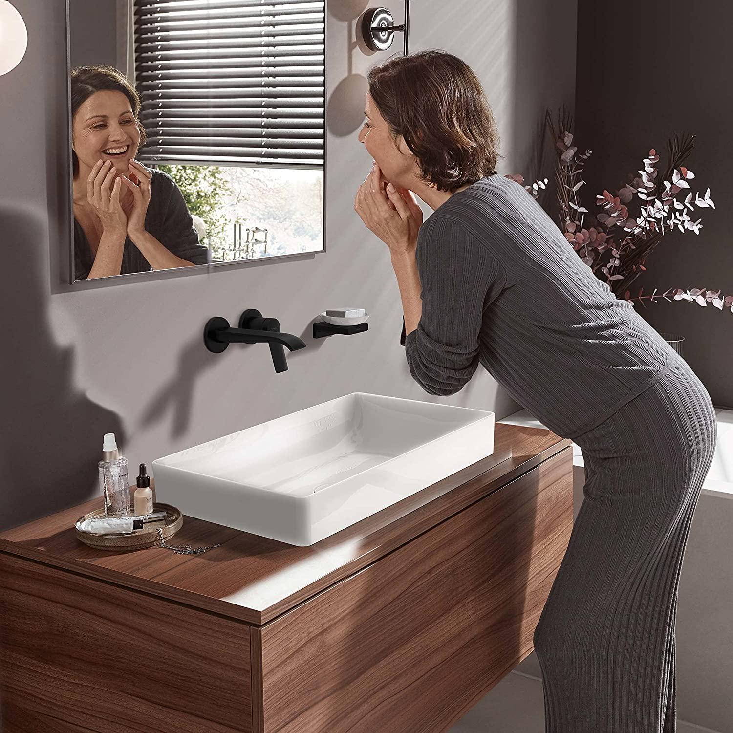Внешняя часть смесителя Hansgrohe VIVENIS 75050670 настенный однорычажный Черный (115322) - фото 5 Внешняя часть смесителя Hansgrohe VIVENIS 75050670 настенный однорычажный Черный (115322) - фото 5