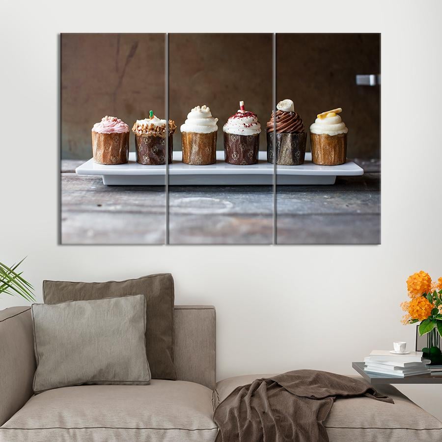 Настінний декор Різноманітні капкейки 128x81 см (A396-3)