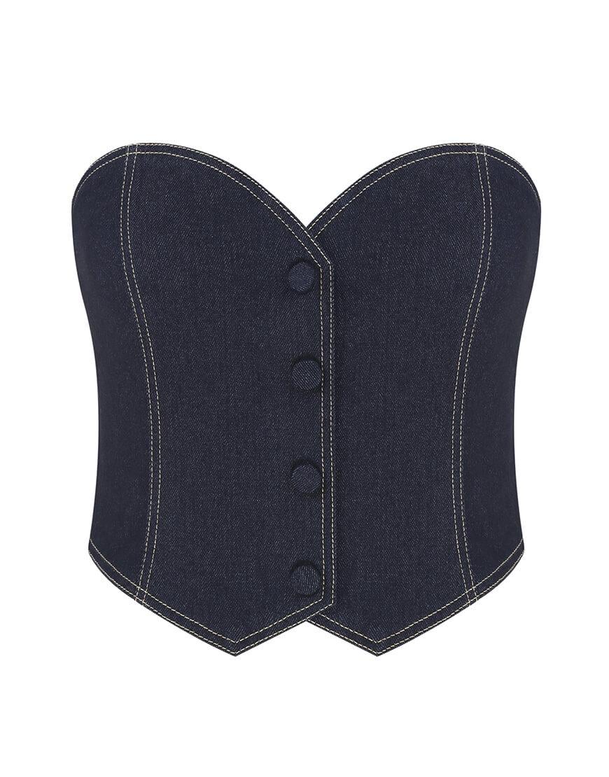 Корсет Denim жіночий KAFIZOVA синій XS-M Корсет Denim жіночий KAFIZOVA синій XS-M