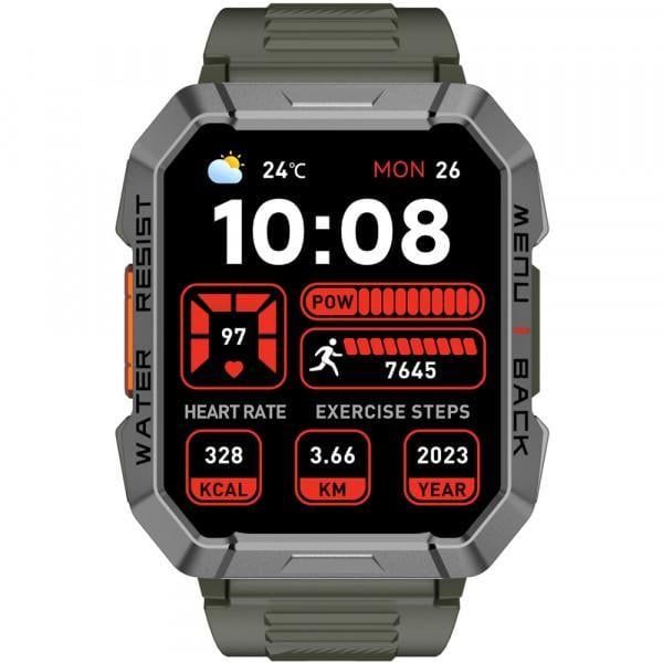 Смарт-часы Blackview W60 дисплей 2,01" 900 mAhКорпус цинковый сплав и сталь Green (6931548317722)