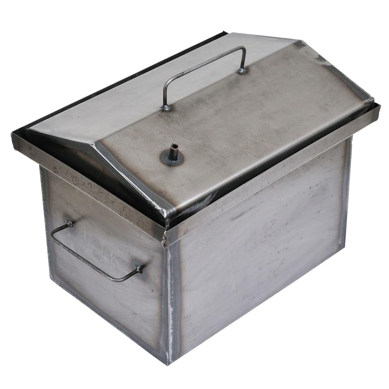 Коптильня гарячого копчення 1,5 мм 400х300х350 мм з гідрозатвором