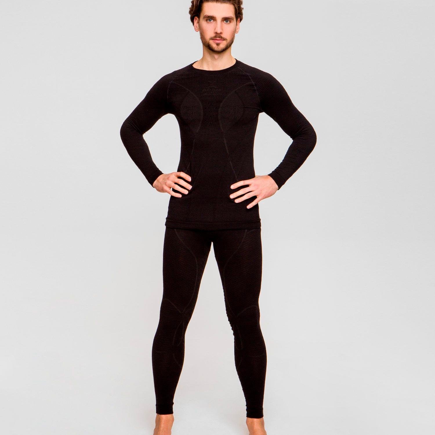 Чоловічий комплект термобілизни X-BIONIC Apani Merino 4.0 AP-WT06(WP05)W19M S Black - фото 2