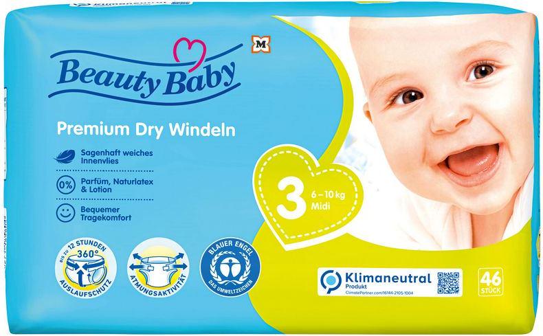 Подгузники Beauty Baby Premium Dry Windeln 3 6-10 кг 46 шт. - фото 1