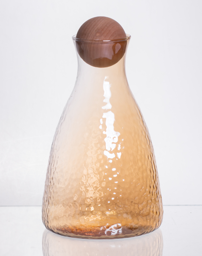 Набір для напоїв графин з бамбуковою кришкою та склянок 6 шт. Коричневий - фото 3 Набір для напоїв графин з бамбуковою кришкою та склянок 6 шт. Коричневий - фото 3