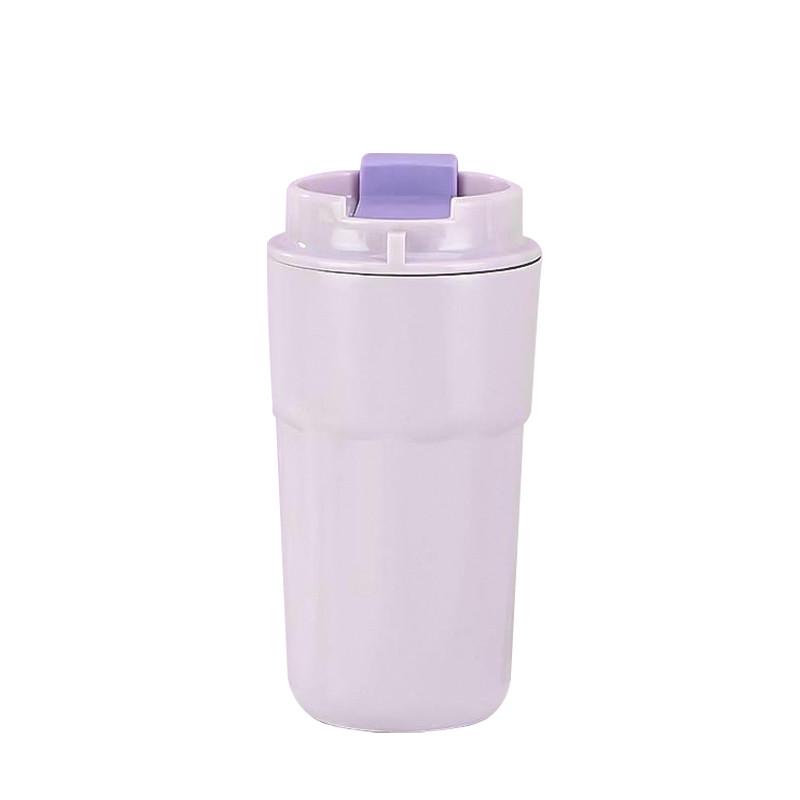 Термокружка с защелкой и колбой из нержавеющей стали 450 мл Фиолетовый
