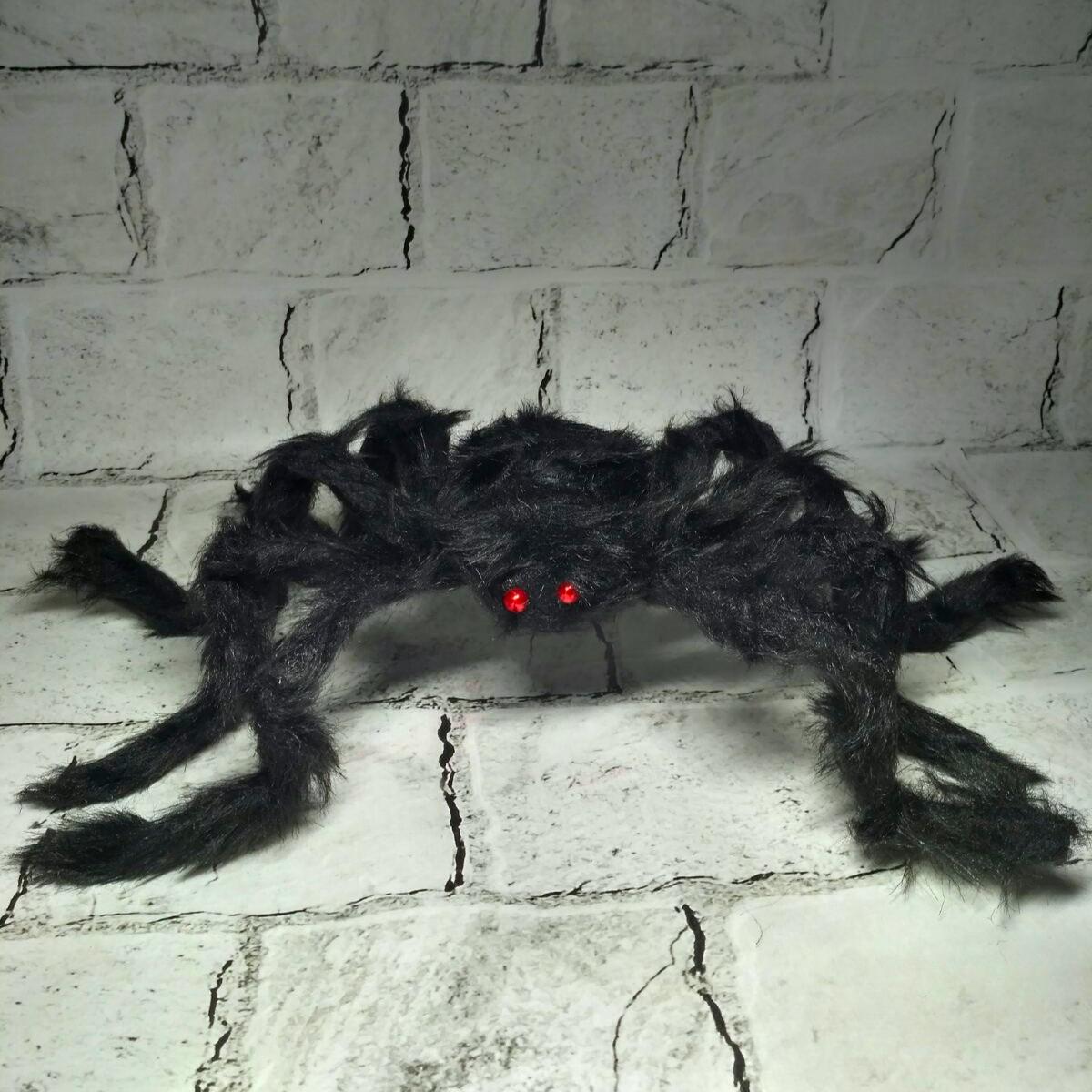 Паук декоративный на Хэллоуин 42 см Черный (9243-054)