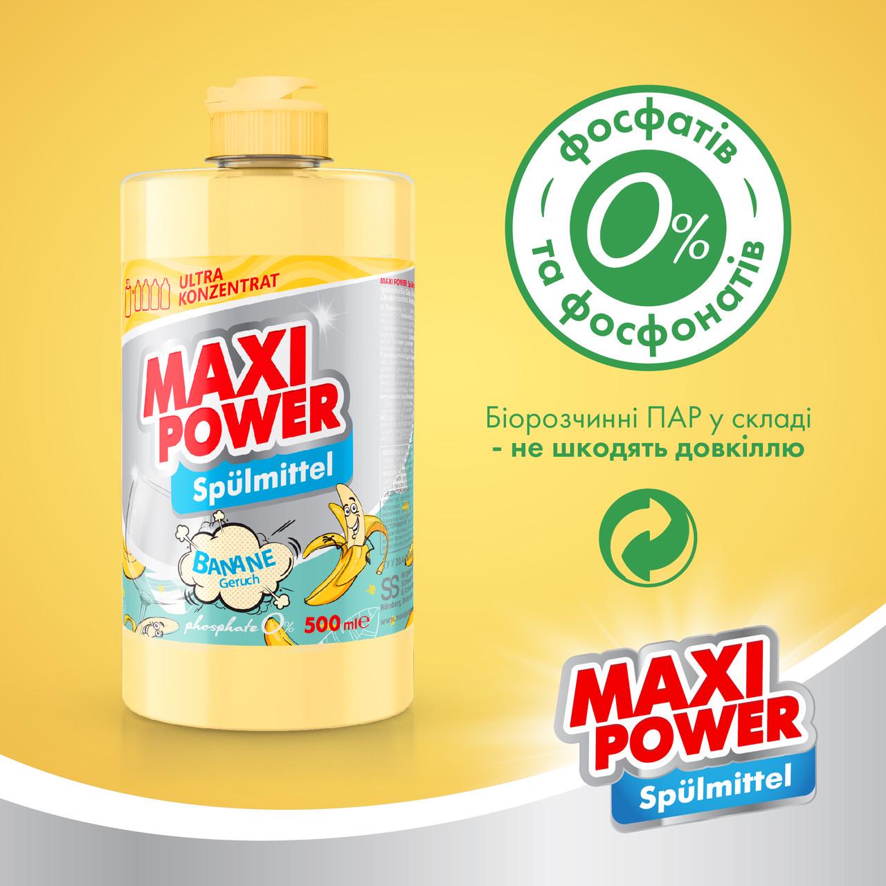Средство для мытья посуды Maxi Power Банан 500 мл (2451018933) - фото 5