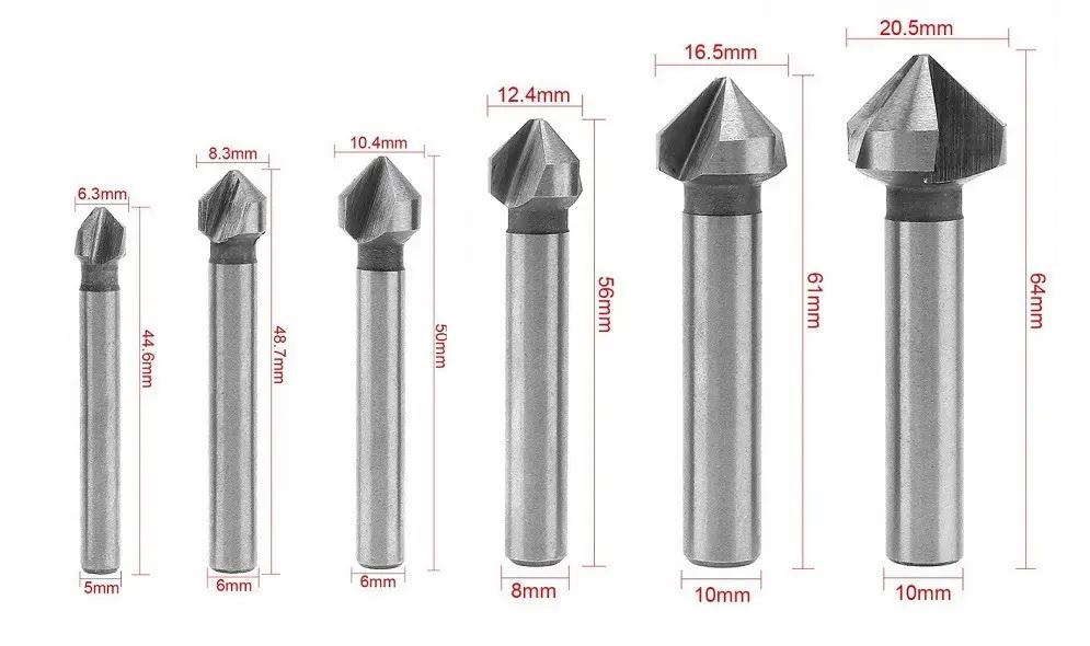 Зенковки по металлу Waart 6,3-20,5 мм 6 шт. (13365368142) - фото 3