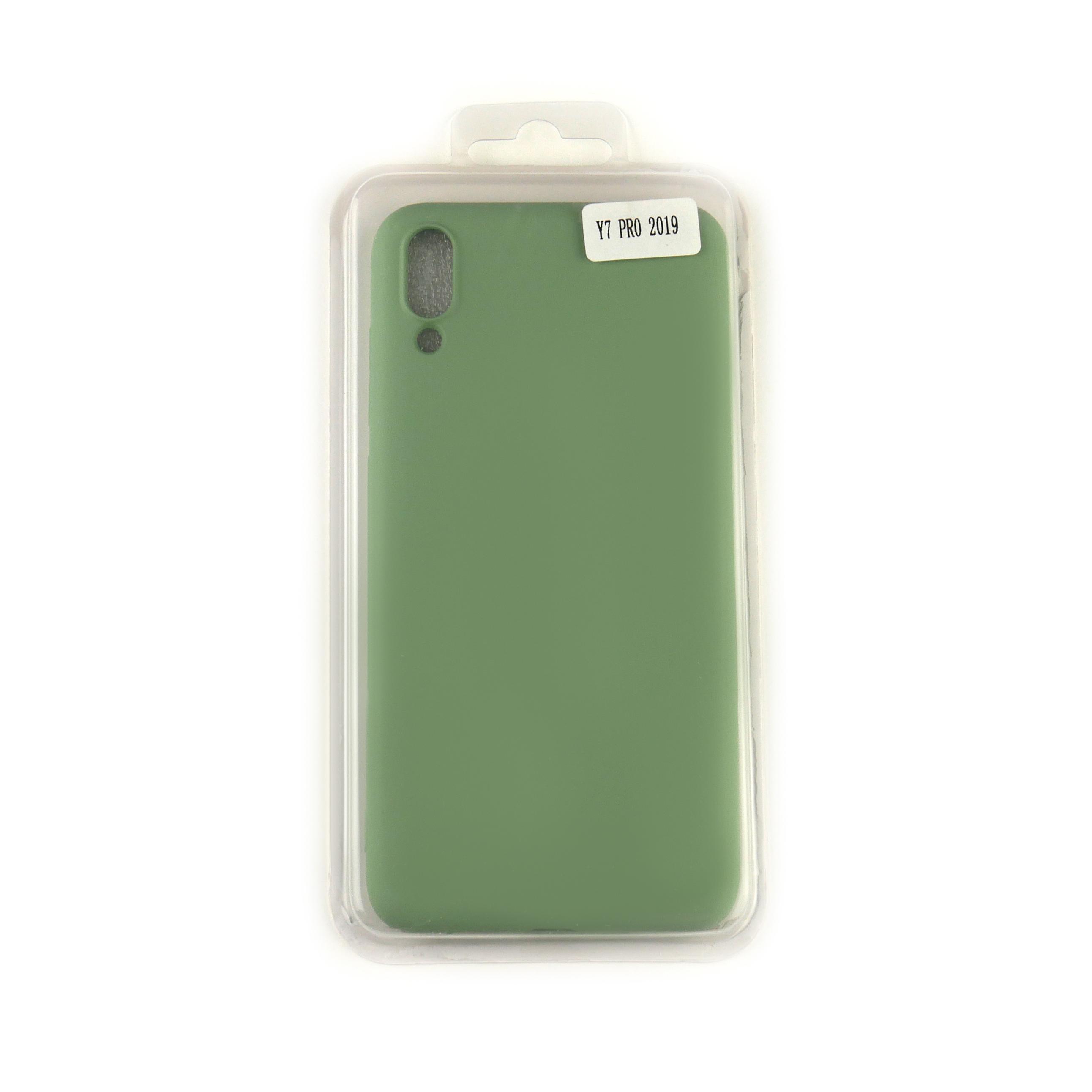 Чехол Silicone Case Full Cover Huawei Y7 Pro Зеленый