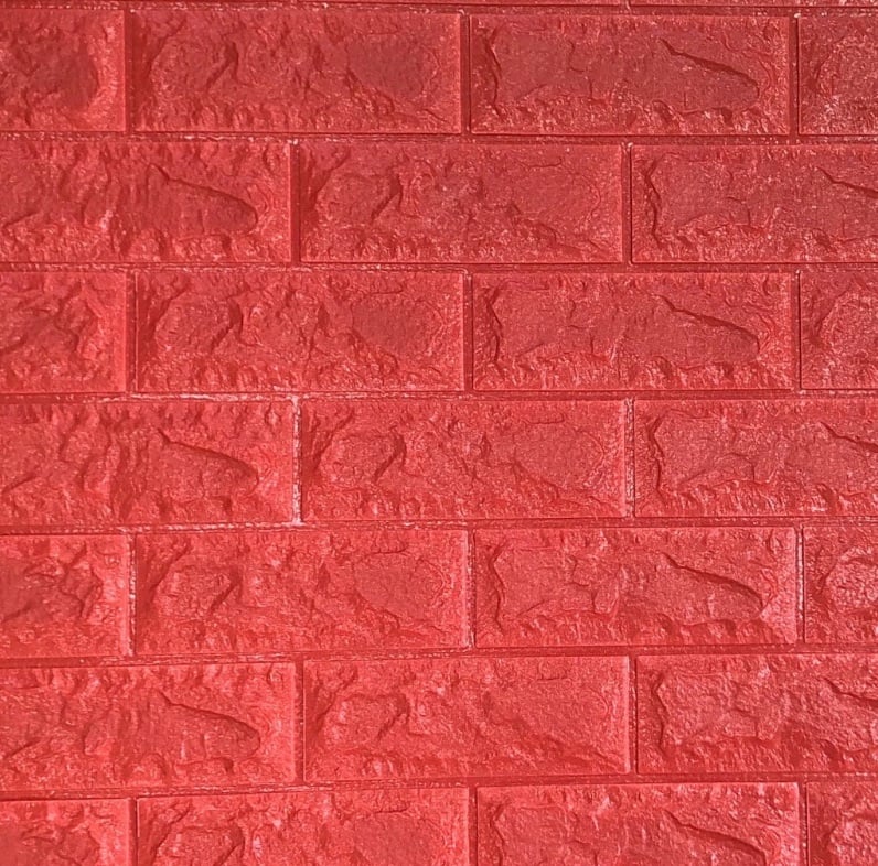 Самоклеящаяся 3D панель Sticker Wall 700x770x7 мм Красный кирпич (00188)
