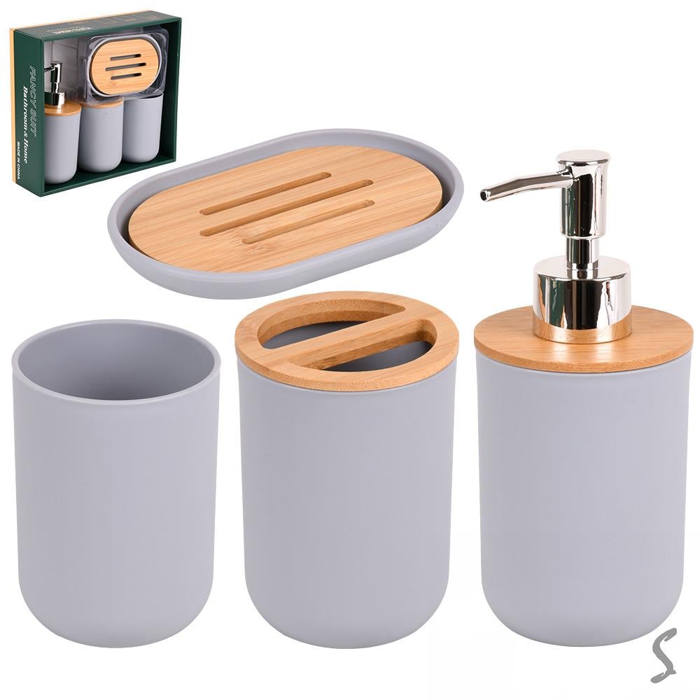 Набор для ванной 4 пр. 25х22х7 см (R34120-S) - фото 2 Набор для ванной 4 пр. 25х22х7 см (R34120-S) - фото 2