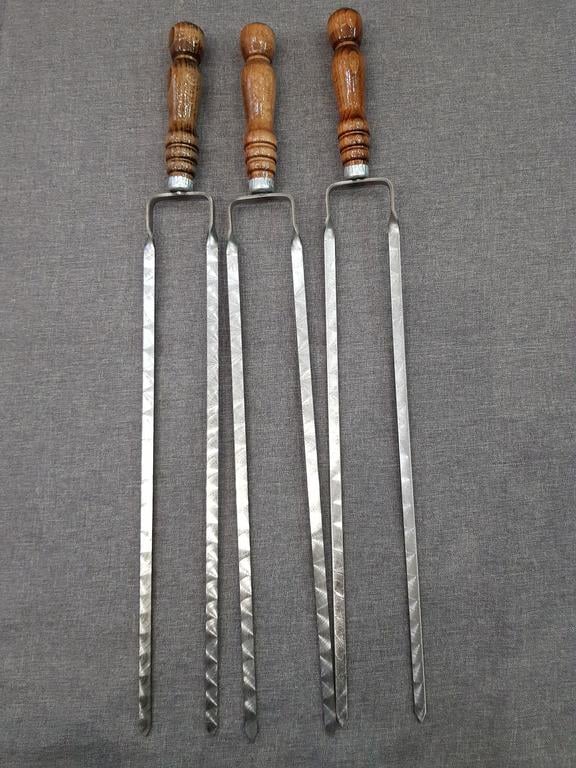 Набір подвійних шампурів Topaz 650х3х12 мм 3 шт