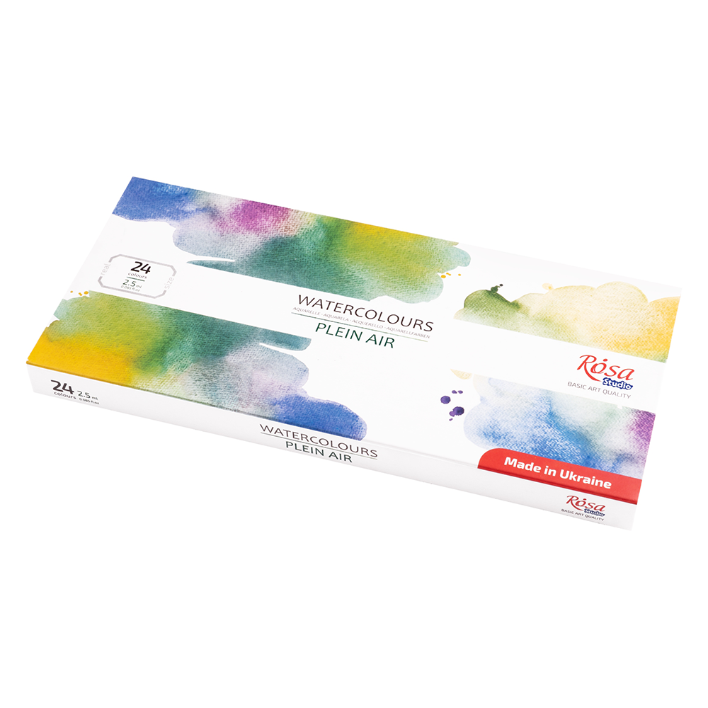 Набір акварельних фарб Rosa Studio PLEIN AIR кювета/картон 24х2,5 мл (32848749)