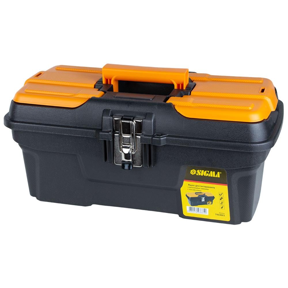 Ящик для інструментів Sigma 434x239x194 мм з металевими замками (7403661)