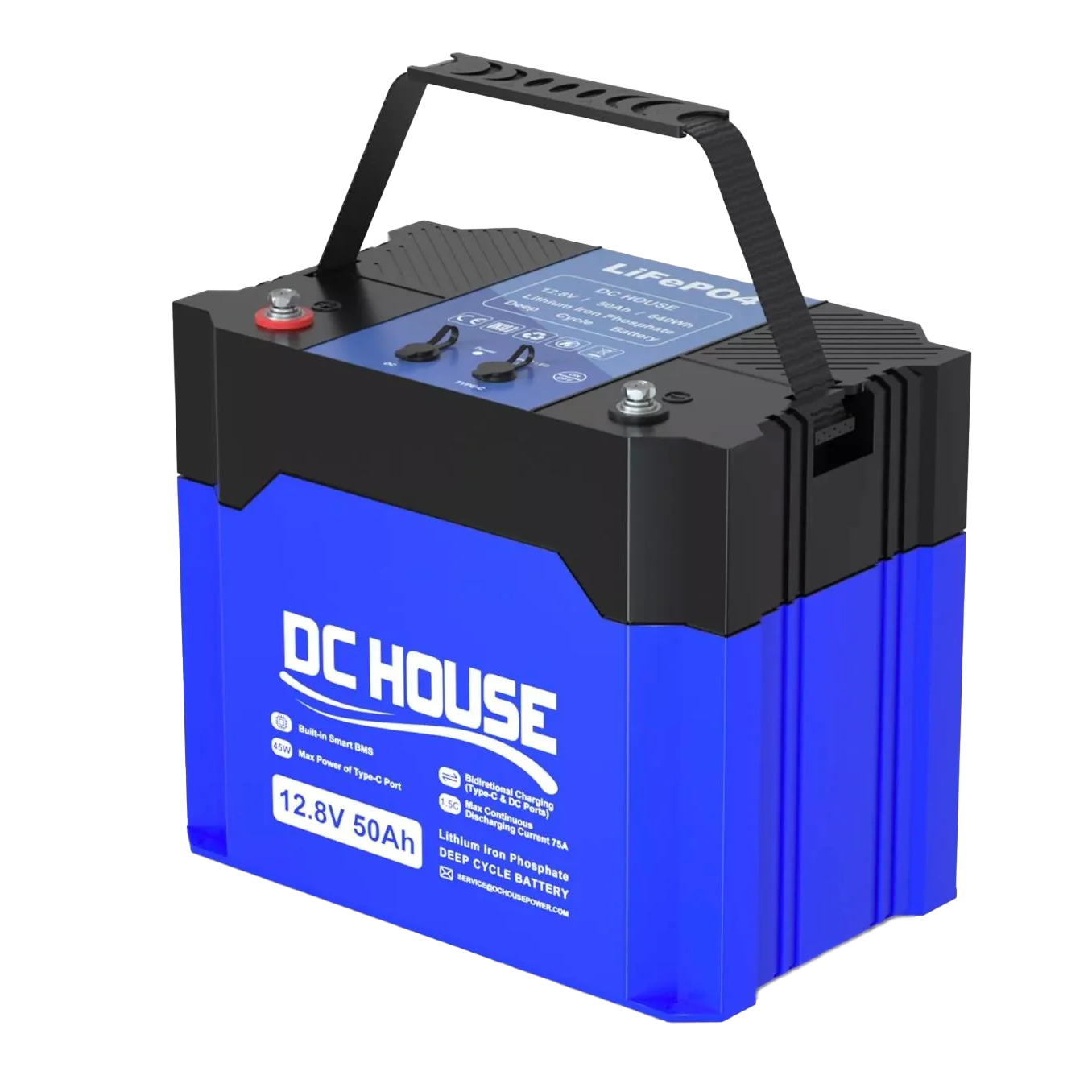 Аккумулятор DC HOUSE LiFePO4 12V 50 Ah 640Wh с портами DC/USB Type-C 45W/встроенной BMS (001257)