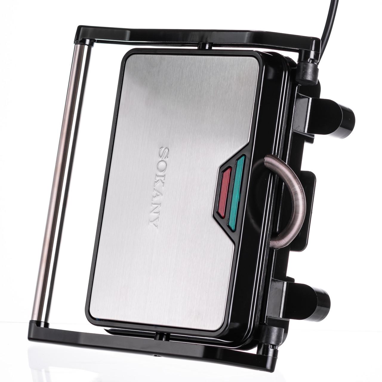 Электрогриль прижимной Sokany SK-223 с антипригарным покрытием 850 Вт (7401) - фото 11 Электрогриль прижимной Sokany SK-223 с антипригарным покрытием 850 Вт (7401) - фото 11