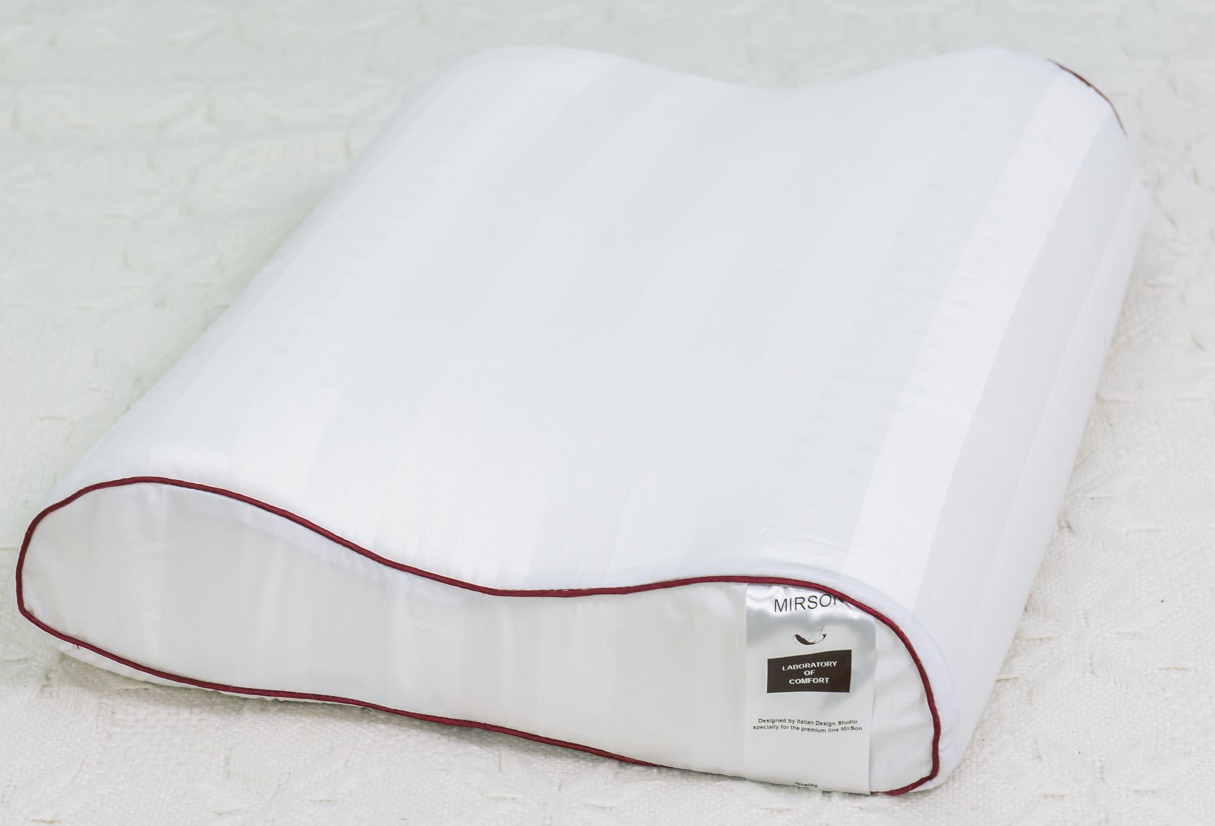 Подушка ортопедическая MirSon №6003 Noble stripe Royal Pearl 58х40х10,5 см (2200003260724)