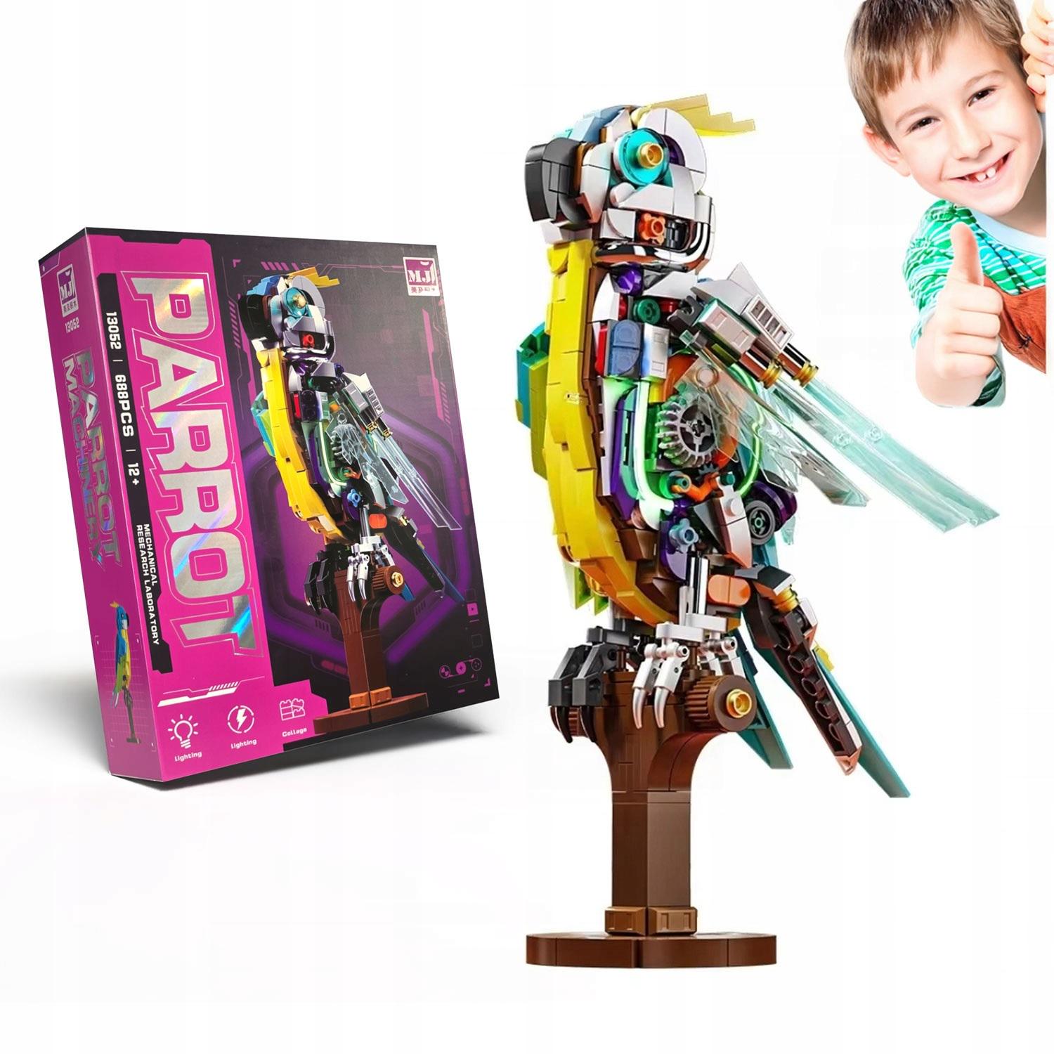 Конструктор Parrot Папуга на підставці механічний двосторонній (13052) - фото 5 Конструктор Parrot Папуга на підставці механічний двосторонній (13052) - фото 5