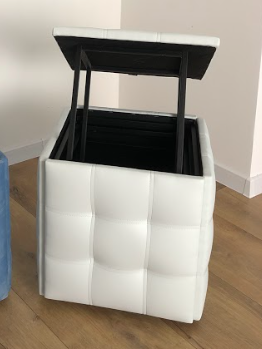 Пуф трансформер велюровий 5в1 50х50х50 см Білий (219219) - фото 2 Пуф трансформер велюровий 5в1 50х50х50 см Білий (219219) - фото 2