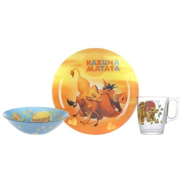 Столовий сервіз Luminarc Disney Lion King 3 пр. (P9345)