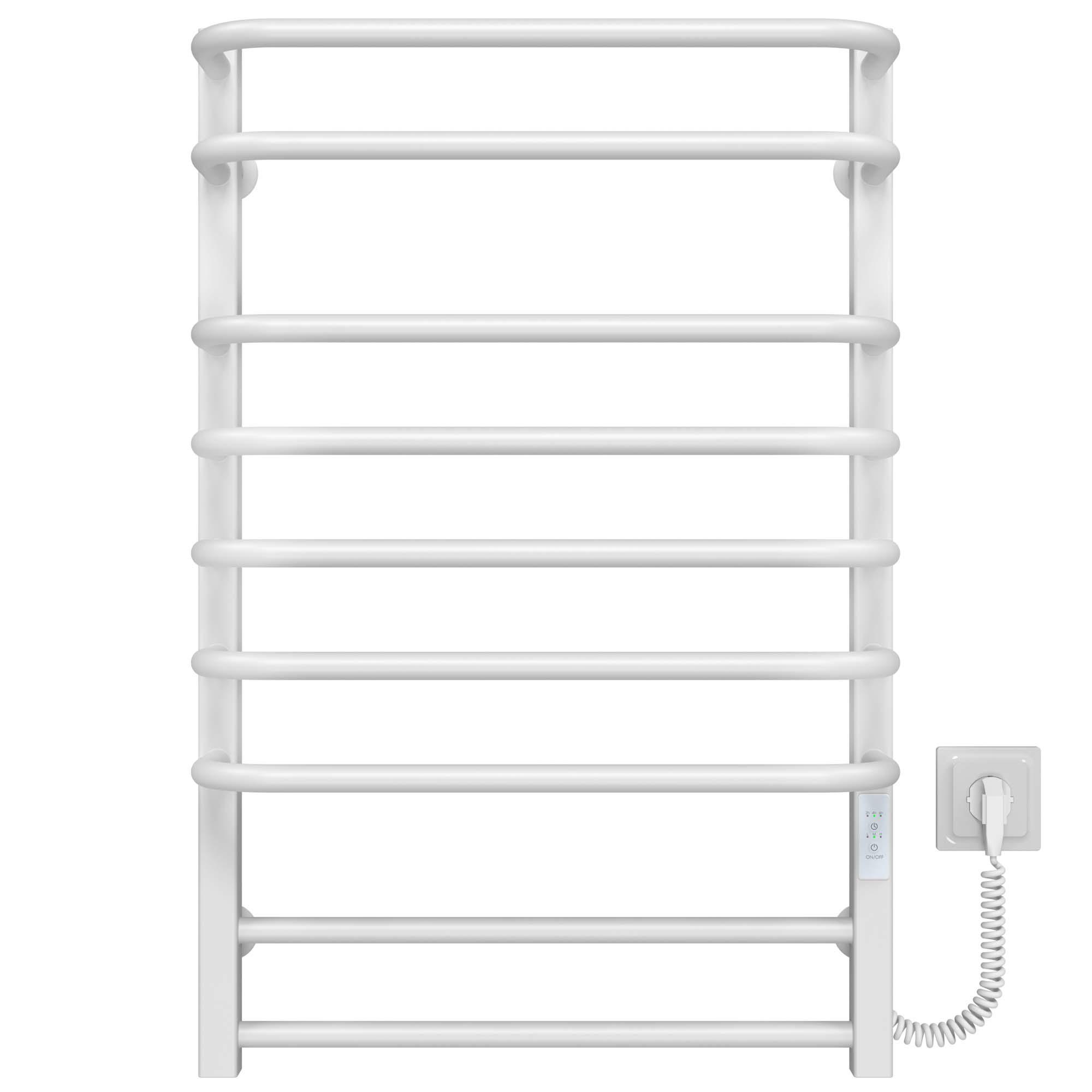 Полотенцесушитель электрический Deffi Lux П9 WD04 нержавеющая сталь 600х800 мм Белый (A.LU.80.60.9.EWR4)