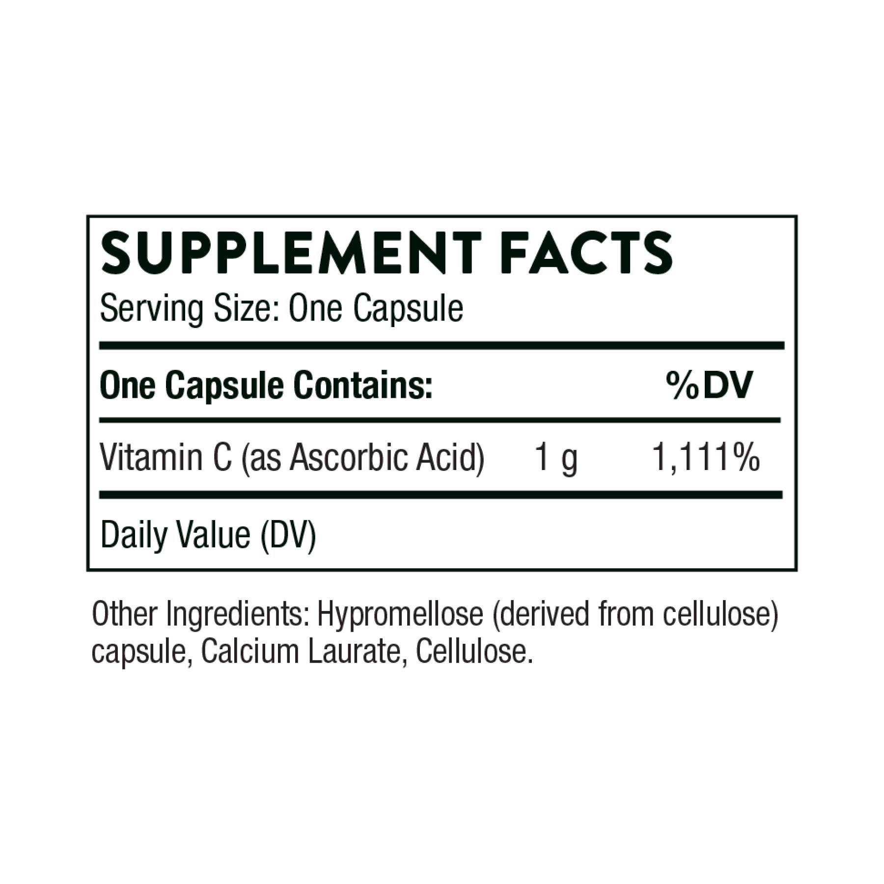 Натуральная добавка Ascorbic Acid 1g 60 caps (2023-10-3130) - фото 2