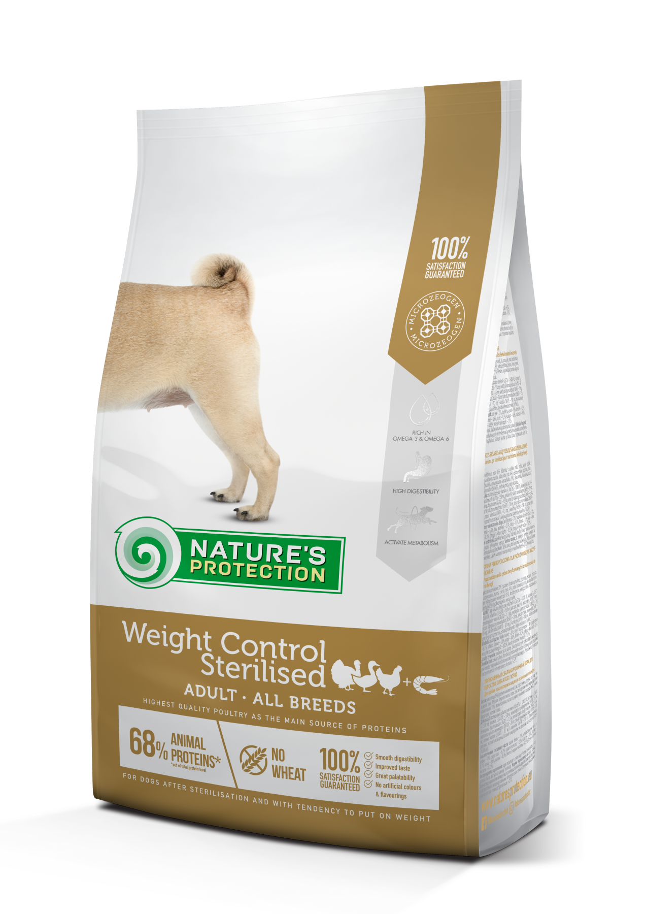 Корм сухой Nature's Protection Weight Control Sterilised All Breeds для дорослих собак схильних до повноти 4 кг (NPS45660)