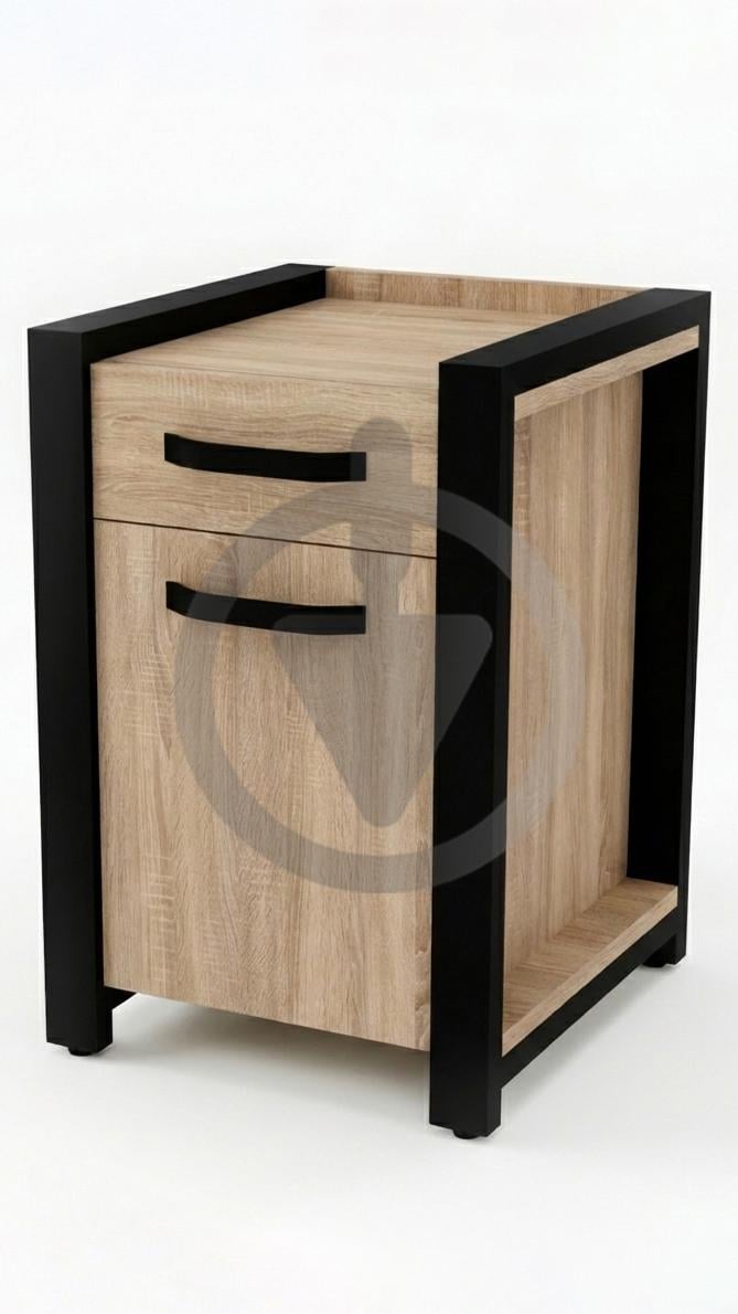 Тумба RoMax LOFT приставная металлический каркас 60х45х40 см ДСП Дуб Сонома/Черный (tumba_loft-60x45-sonoma_bl) Тумба RoMax LOFT приставная металлический каркас 60х45х40 см ДСП Дуб Сонома/Черный (tumba_loft-60x45-sonoma_bl)