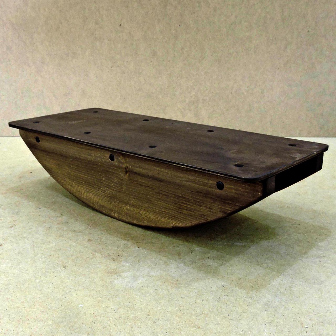 Балансировочная доска из дерева Канпур 60х30х15 см Капучино (БЛН-600109) - фото 1 Балансировочная доска из дерева Канпур 60х30х15 см Капучино (БЛН-600109) - фото 1