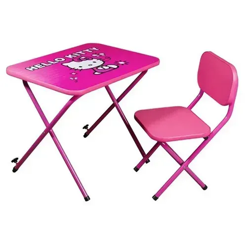 Парта детская для обучения и игр OMMI Hello Kitty PT-57ML со стульчиком Малиновый (151-98-PT-57ML)
