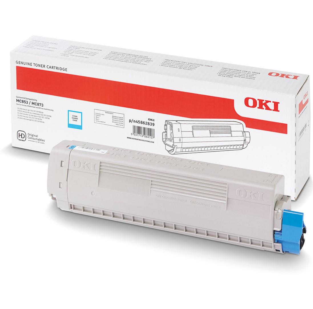 Картридж для лазерного принтера OKI TONER-C-MC853/873/883-7,3K Cyan (585538)