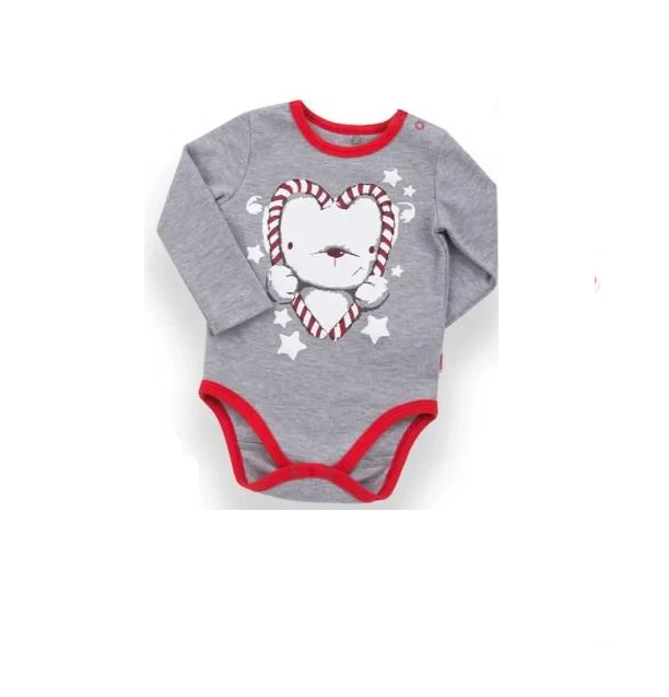Боди детское рождественское Bembi БД 124 р. 92 Серый