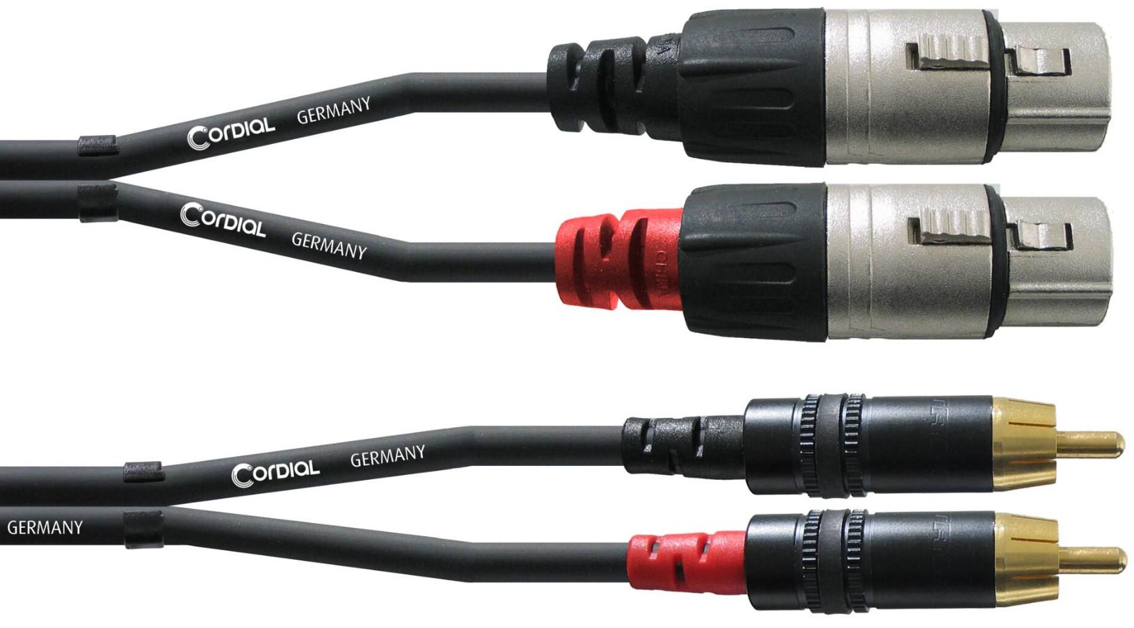 Аудиокабель коммутационный Cordial CFU 1,5 FC 2хXLR 2хRCA 1,5 м
