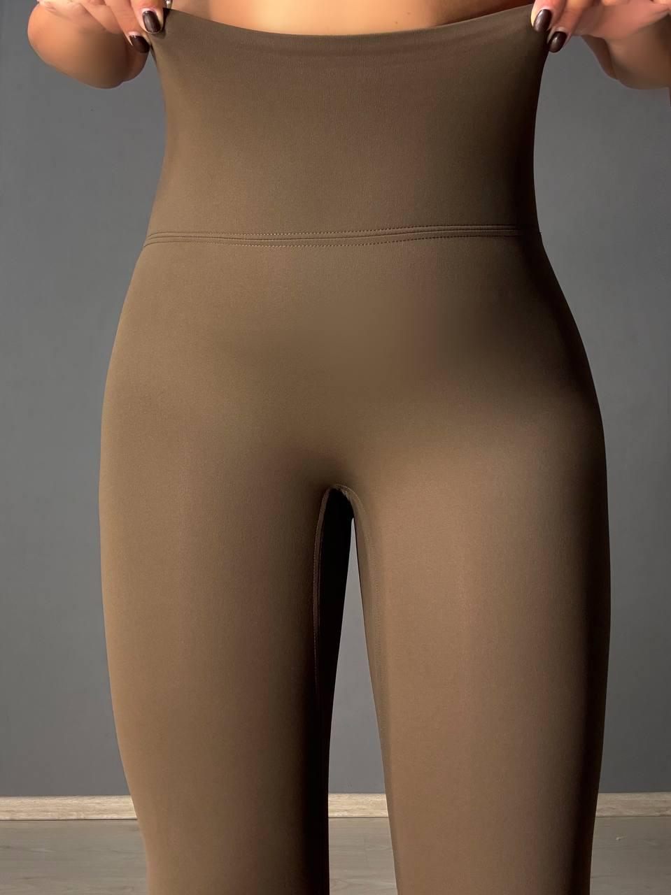 Лосины женские You Are Peri 24052 утепленные на флисе пуш-ап с надписью S Коричневый (4962) - фото 3 Лосины женские You Are Peri 24052 утепленные на флисе пуш-ап с надписью S Коричневый (4962) - фото 3