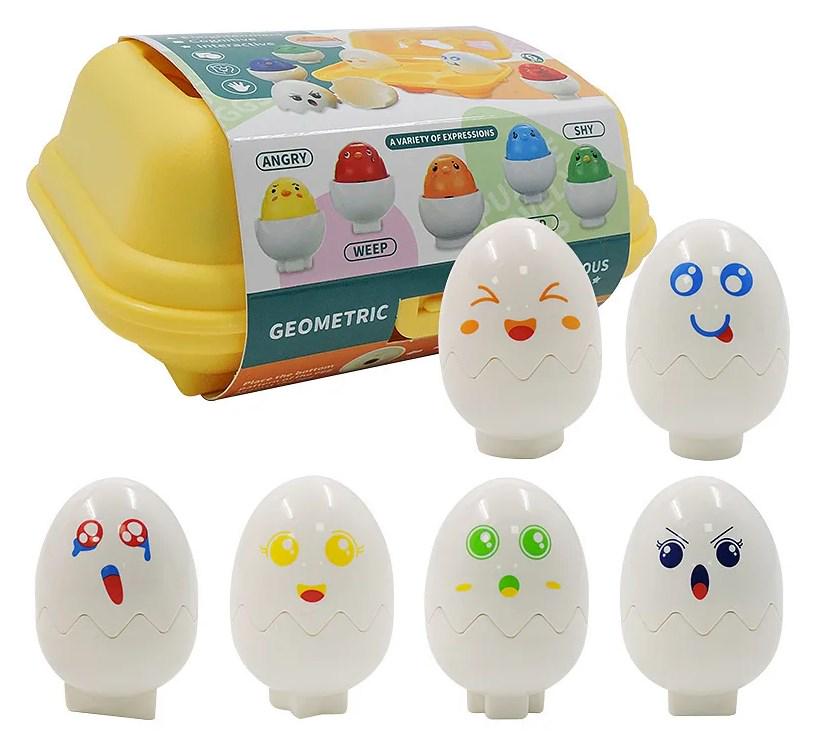 Іграшка розвиваюча Монтессорі Геометричні яйця для дрібної моторики/пам'яті (1584)