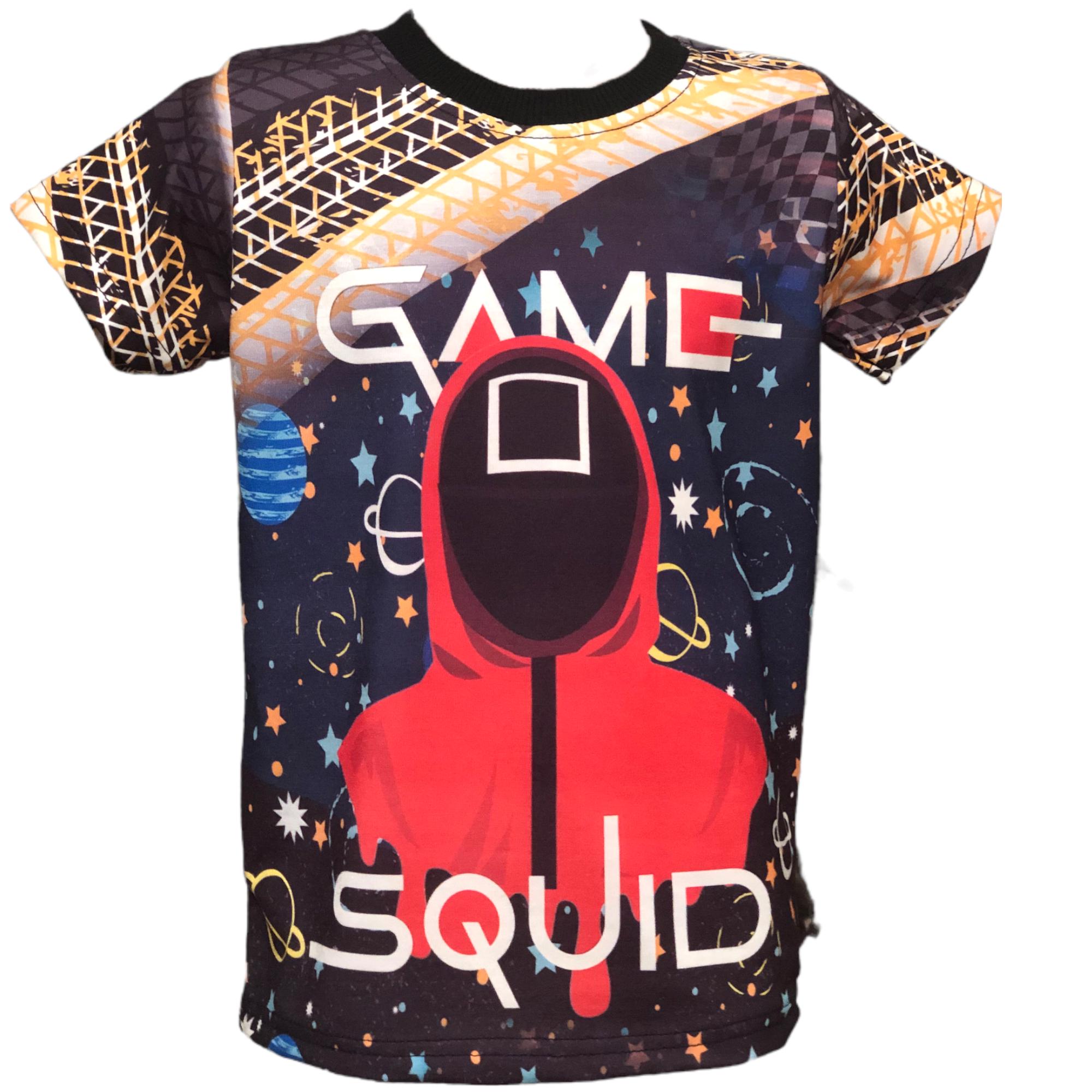 Футболка для мальчика Игра в кальмара Squid qame р. 110 Темно-синий