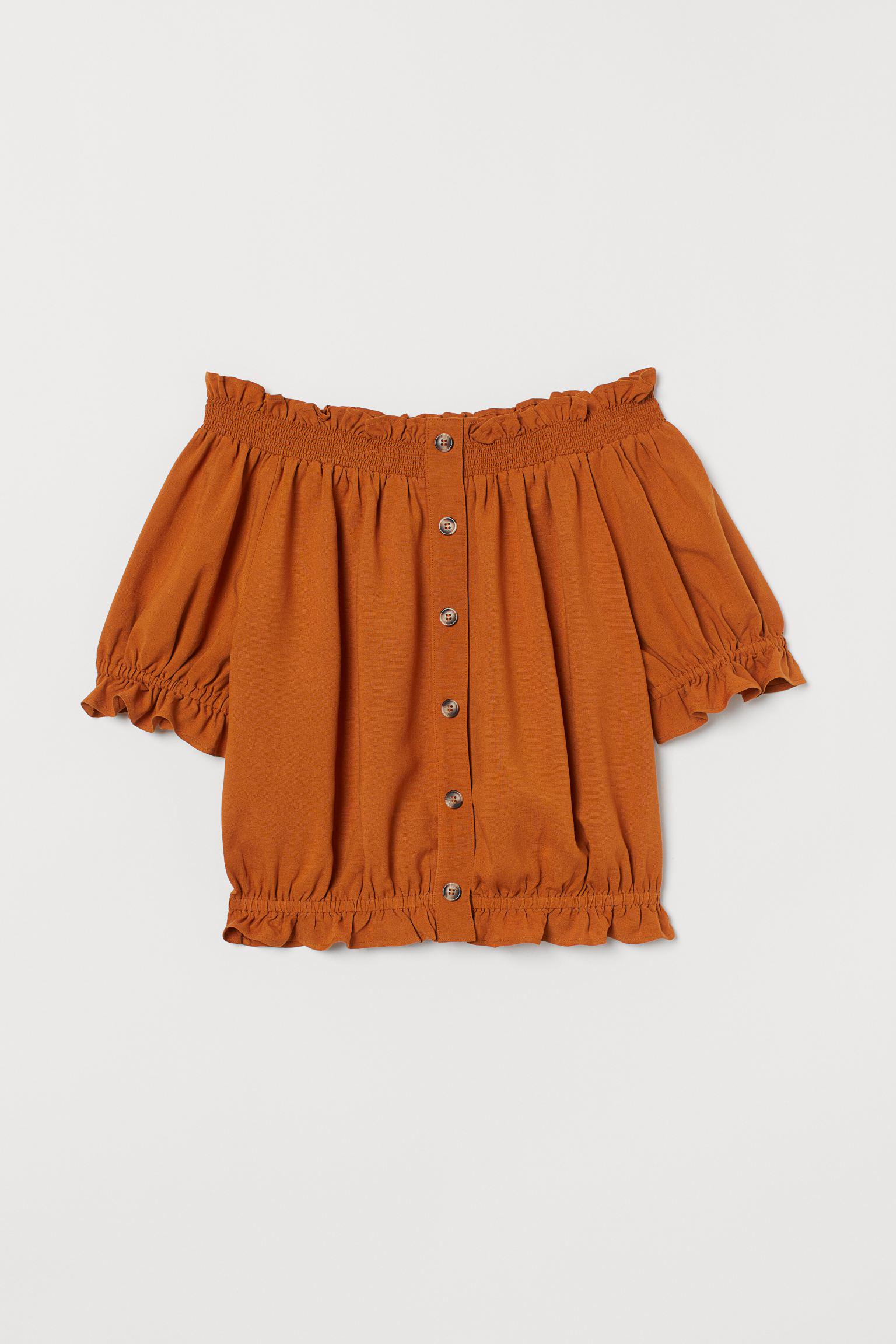 Блуза H&M р. 44 Коричневый (2202737137)