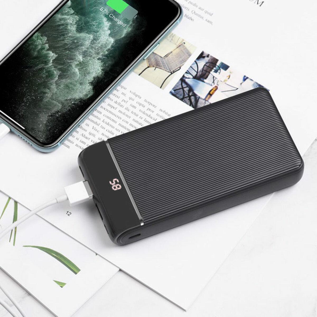 Повербанк Hoco J59A Famous mobile power bank 20000mAh Black (19652200) - фото 2