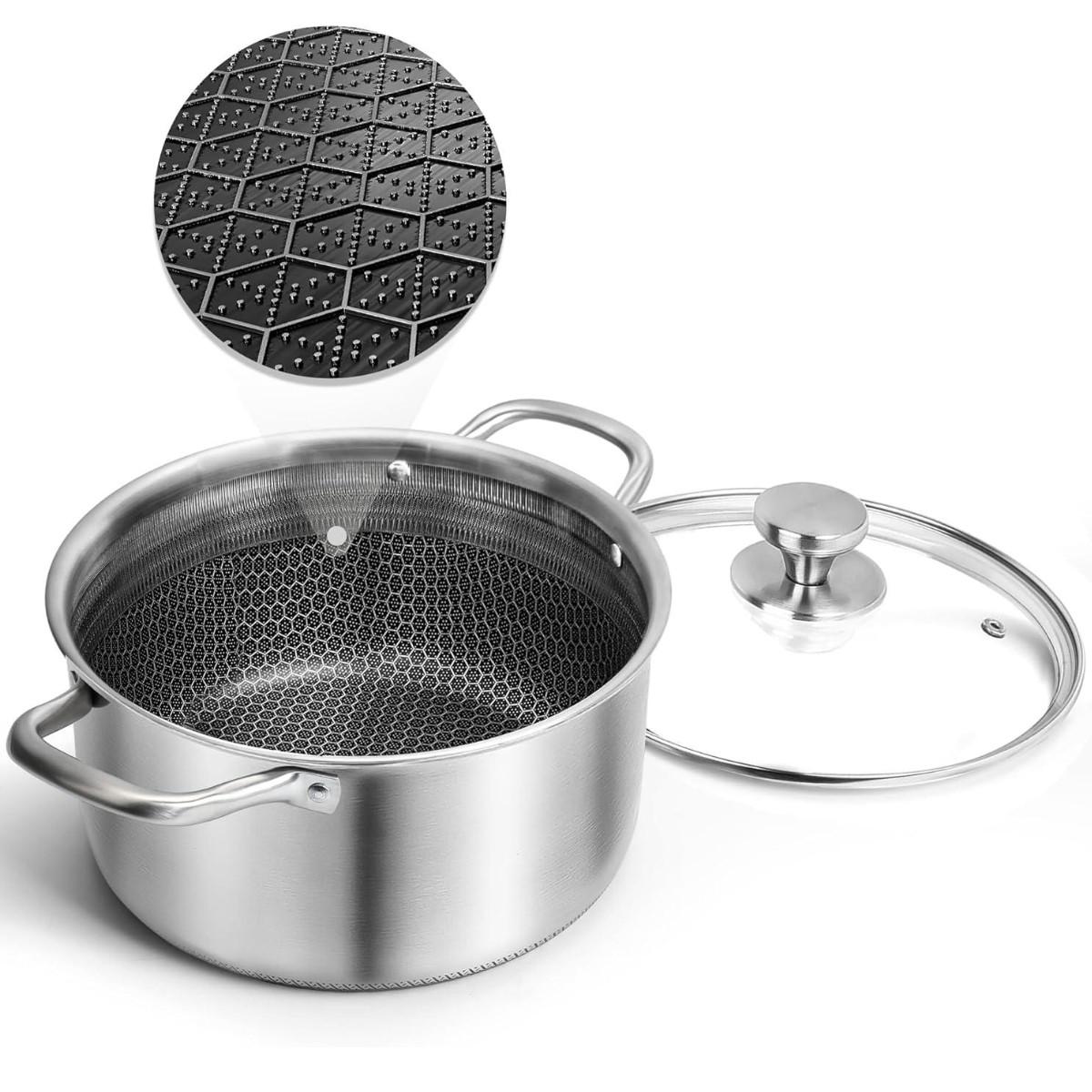 Кастрюля с антипригарным покрытием HONEYCOMB A-PLUS 20 см (3061 CS) - фото 3 Кастрюля с антипригарным покрытием HONEYCOMB A-PLUS 20 см (3061 CS) - фото 3