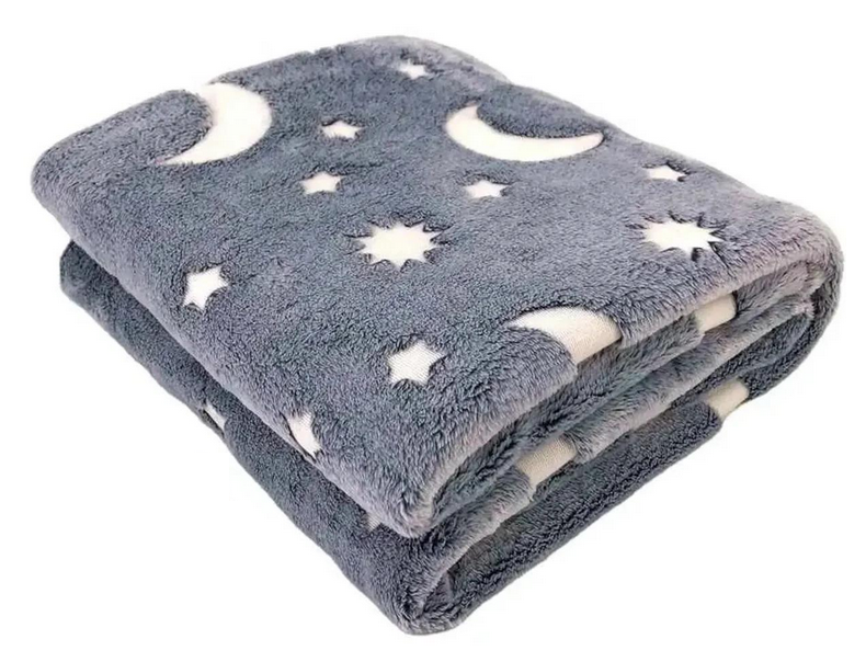 Плед светящийся в темноте Magic Blanket 100х150 см Серый Плед светящийся в темноте Magic Blanket 100х150 см Серый