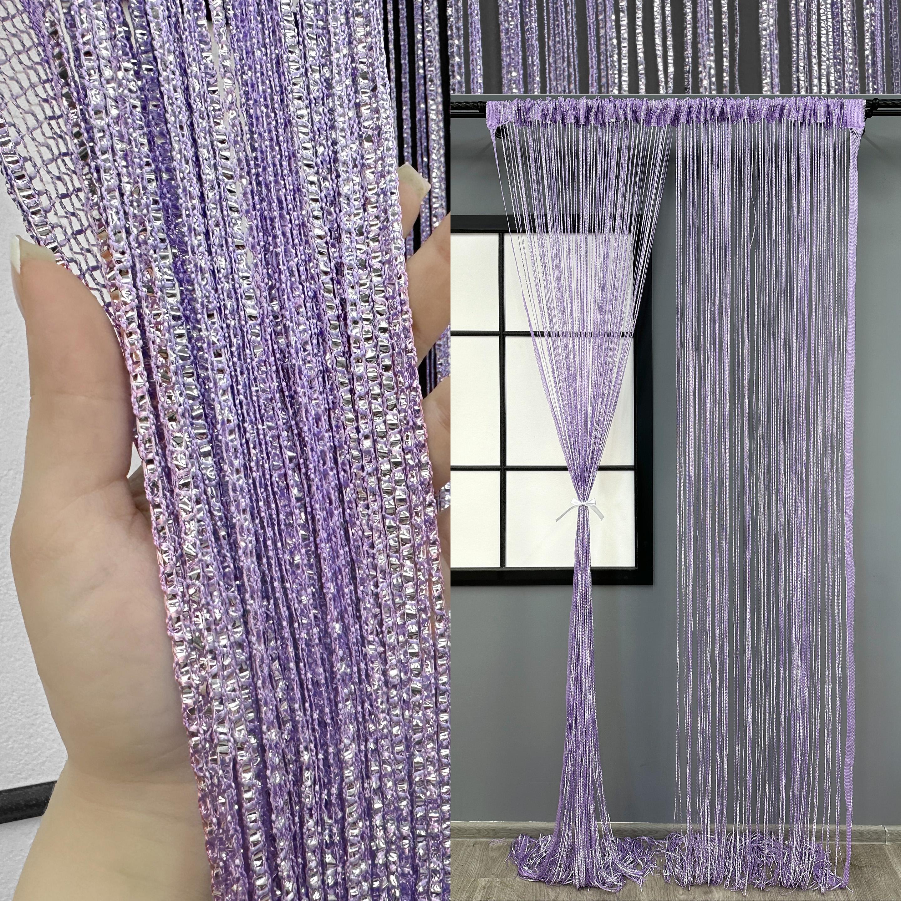 Штори-нитки Rovi Premium з люрексом 300х300 см Бузковий (61-111) - фото 4 Штори-нитки Rovi Premium з люрексом 300х300 см Бузковий (61-111) - фото 4